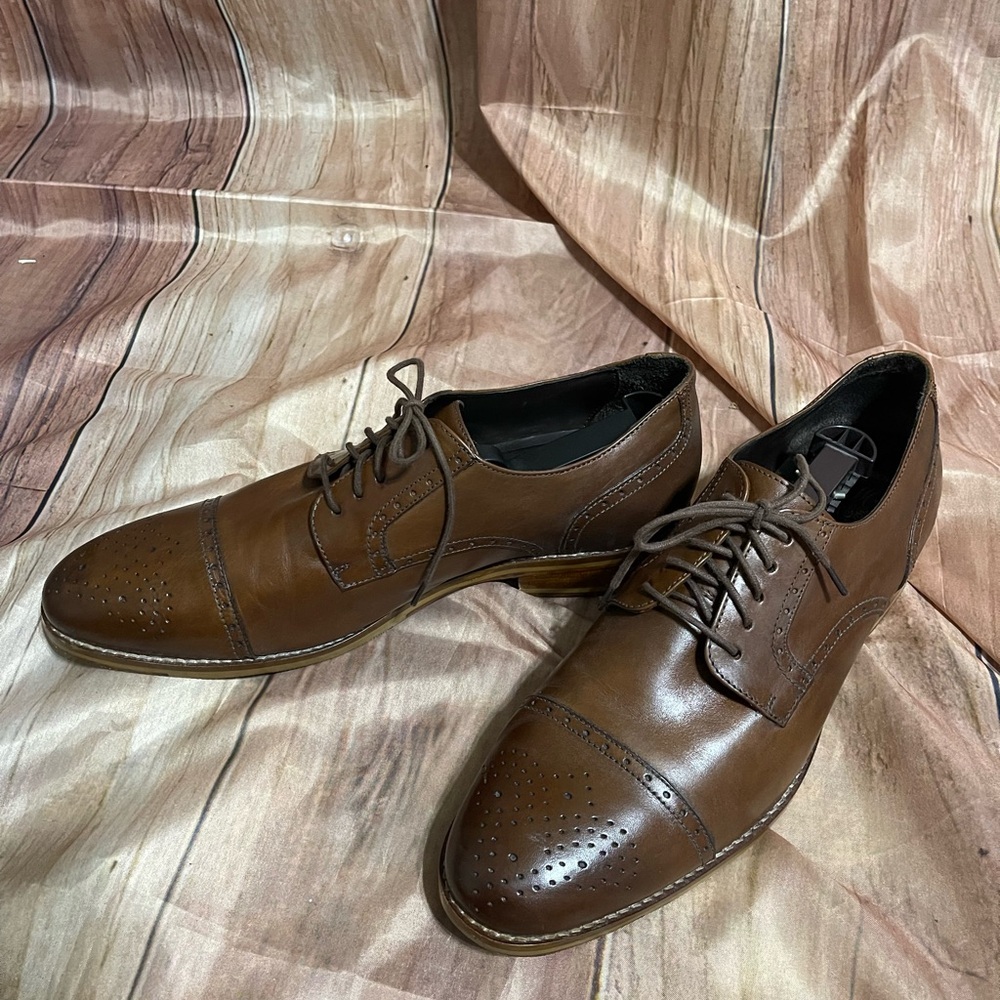 J & M 1850 brown leather men’s dress shoes